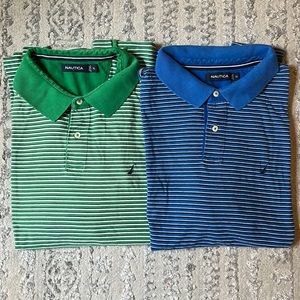 XL Men’s Nautica Striped Polos Bundle